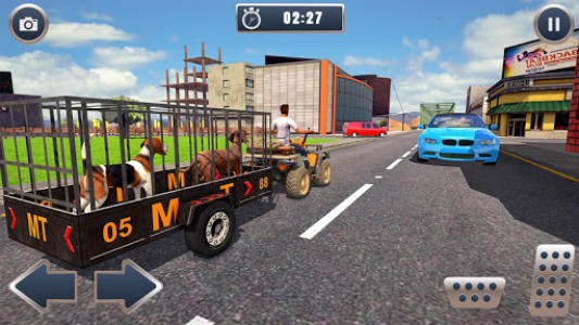 اسکرین شات برنامه ATV Bike Dog Transporter Cart Driving: Dog Games 2