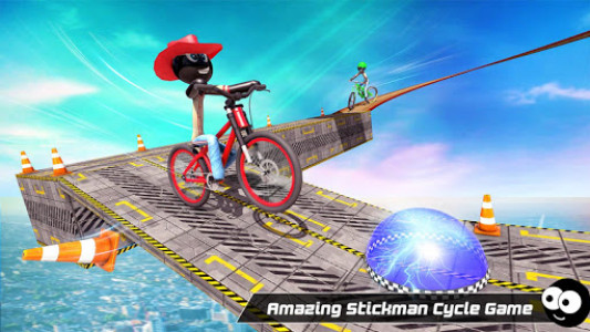 اسکرین شات برنامه Stickman Bicycle Stunt Tracks 4