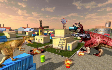 اسکرین شات برنامه Dinosaur City Battle 2019 7