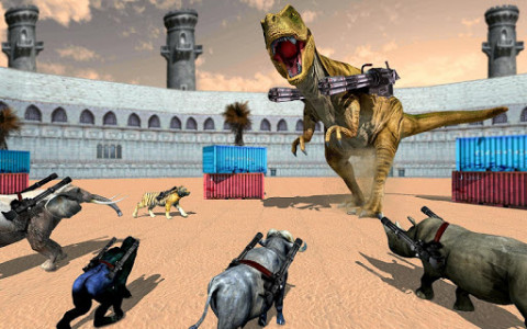 اسکرین شات برنامه Dinosaur City Battle 2019 3