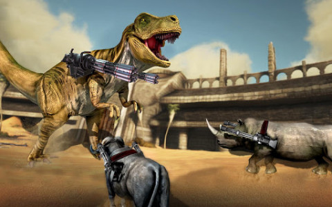 اسکرین شات برنامه Dinosaur City Battle 2019 6