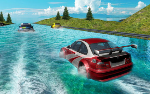 اسکرین شات برنامه Waterpark Car Slide Racing 2019 2