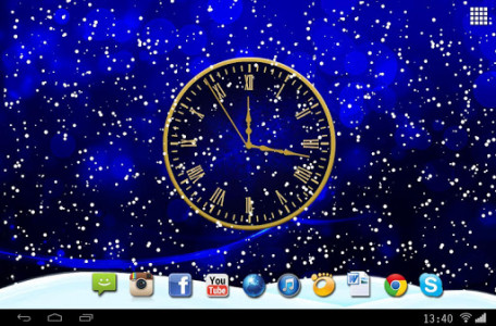 اسکرین شات برنامه Winter Clock live wallpaper 4