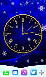 اسکرین شات برنامه Winter Clock live wallpaper 1
