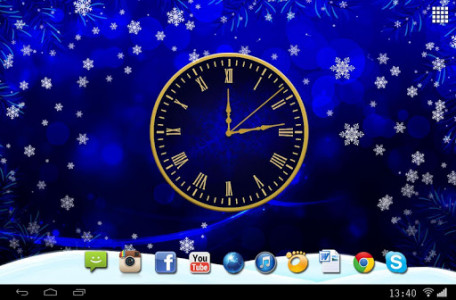 اسکرین شات برنامه Winter Clock live wallpaper 3