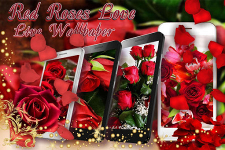 اسکرین شات برنامه Red Roses Love live wallpaper 1