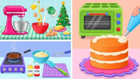 اسکرین شات 4 بازی Christmas Cakes Cooking Bakery