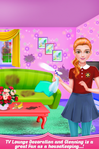 اسکرین شات بازی School Girls New Year Home Cleanup- HouseKeeper 4