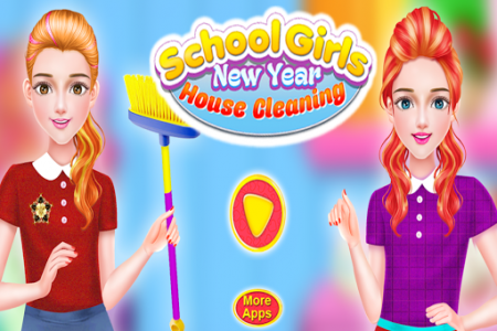 اسکرین شات بازی School Girls New Year Home Cleanup- HouseKeeper 8