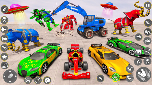 اسکرین شات 5 برنامه Excavator Robot War - Car Game