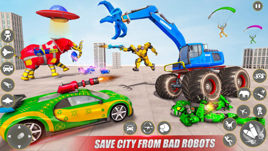 اسکرین شات 7 برنامه Excavator Robot War - Car Game