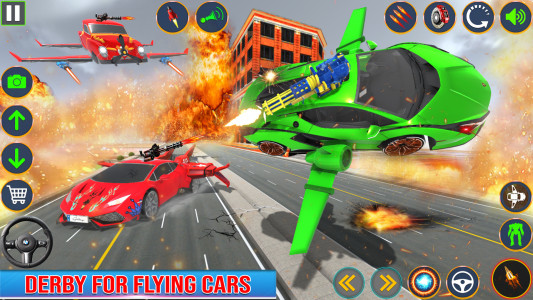 اسکرین شات برنامه Flying Car Robot Game 2024 1