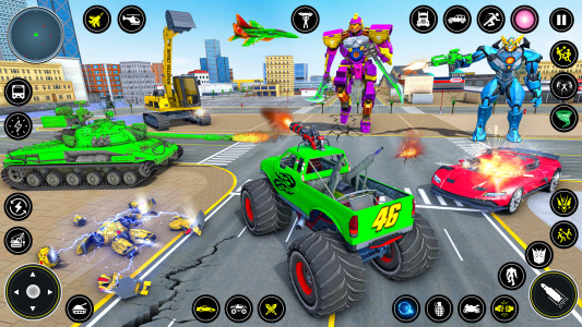 اسکرین شات 4 برنامه Monster Crane robot Car Games