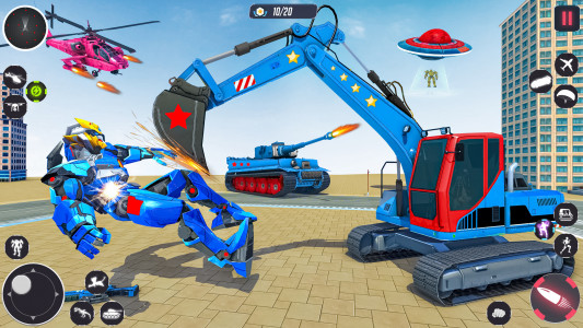 اسکرین شات برنامه Monster Crane robot Car Games 3