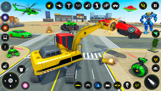 اسکرین شات برنامه Monster Crane robot Car Games 1