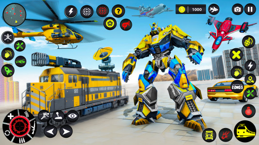 اسکرین شات 3 برنامه Train Robot transform Car Game