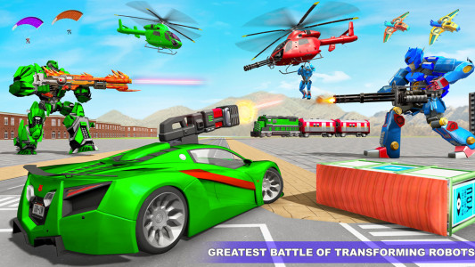 اسکرین شات برنامه Train Robot transform Car Game 4