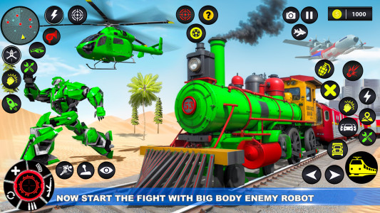 اسکرین شات 1 برنامه Train Robot transform Car Game