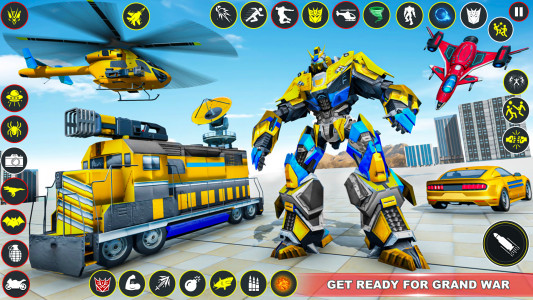 اسکرین شات برنامه Train Robot transform Car Game 3