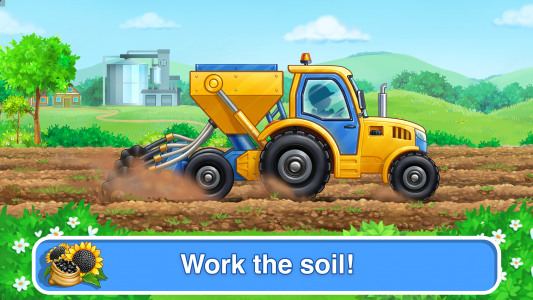 اسکرین شات بازی Tractor, car: kids farm games 2