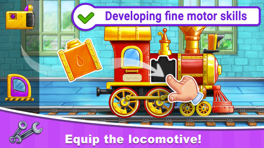اسکرین شات 1 بازی Train Games for Kids: station