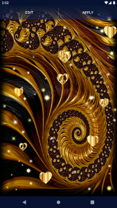 اسکرین شات 7 برنامه Gold Hearts 4K Wallpaper