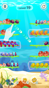 اسکرین شات برنامه Fish Sort Color Puzzle Game 4