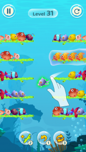 اسکرین شات برنامه Fish Sort Color Puzzle Game 2