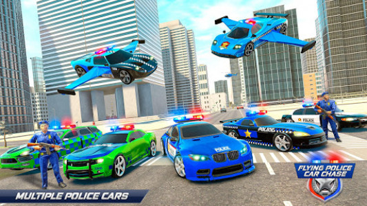 اسکرین شات برنامه Flying Police Car Chase: Flying Car Simulator 5