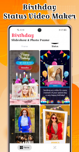 اسکرین شات 2 برنامه Birthday Song Video Maker