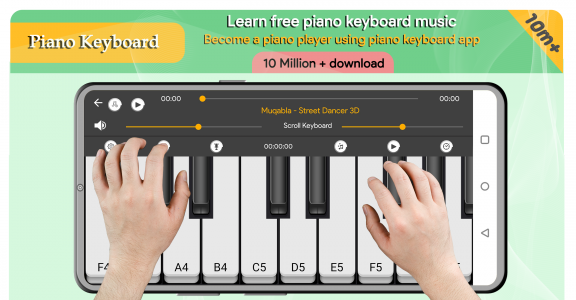 اسکرین شات 1 برنامه Piano Keyboard