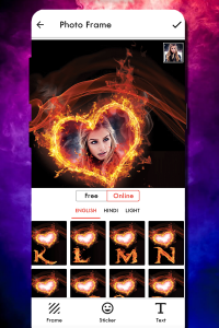 اسکرین شات 3 برنامه Fire Text Photo Frame