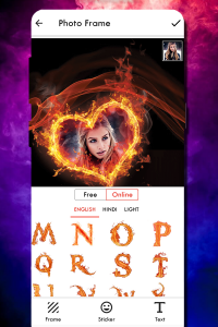 اسکرین شات برنامه Fire Text Photo Frame 4