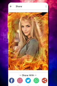 اسکرین شات 7 برنامه Fire Text Photo Frame