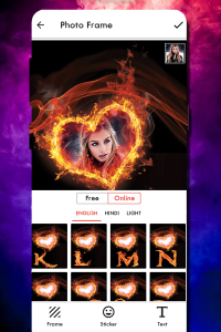 اسکرین شات برنامه Fire Text Photo Frame 3