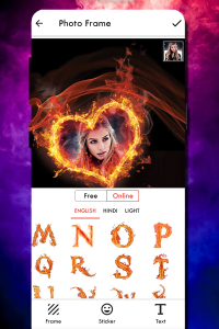 اسکرین شات 4 برنامه Fire Text Photo Frame