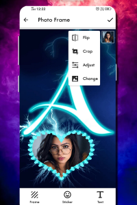 اسکرین شات 5 برنامه Fire Text Photo Frame
