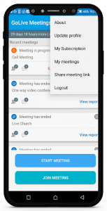 اسکرین شات برنامه GoLive Meetings 3