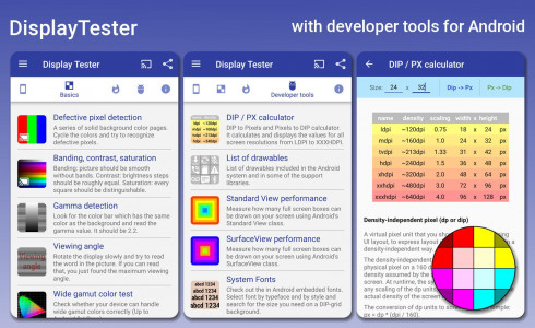 اسکرین شات برنامه Display Tester 3