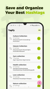 اسکرین شات 3 برنامه Tagify: AI Hashtag Generator