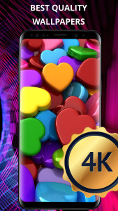 اسکرین شات 5 برنامه Love wallpapers 4K