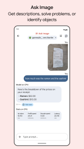 اسکرین شات 2 برنامه Google AI Edge Gallery