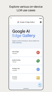 اسکرین شات 1 برنامه Google AI Edge Gallery