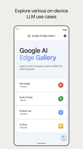 اسکرین شات 1 برنامه Google AI Edge Gallery