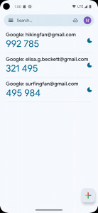 اسکرین شات برنامه Google Authenticator 5