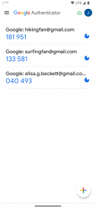 اسکرین شات برنامه Google Authenticator 5