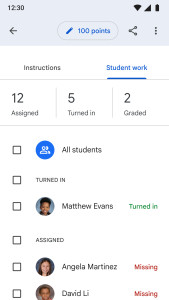 اسکرین شات 4 برنامه Google Classroom