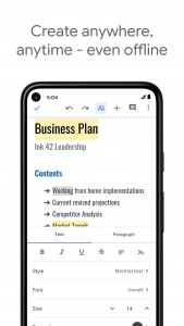 اسکرین شات 3 برنامه Google Docs