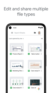 اسکرین شات 3 برنامه Google Sheets
