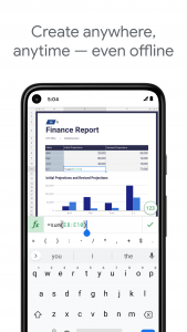 اسکرین شات برنامه Google Sheets 3